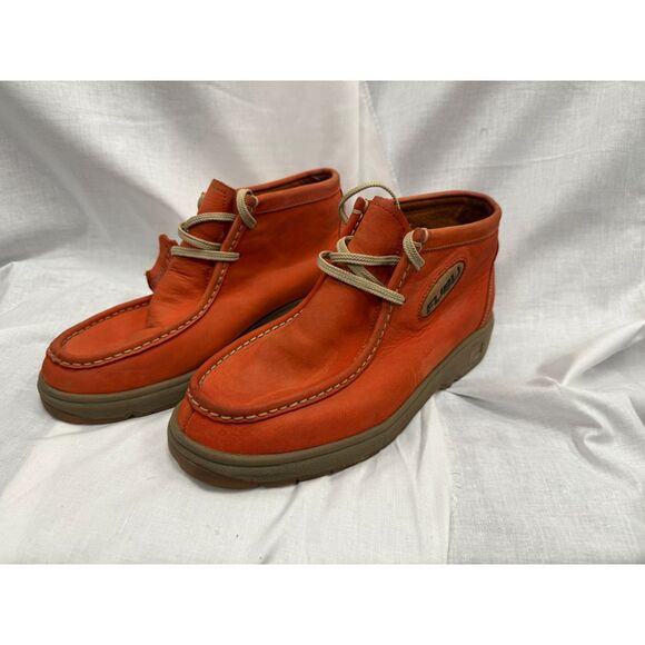 FUBU | Shoes | Vintage Orange Fubu Suede Moc Toe Ankle Boots  display picture 3